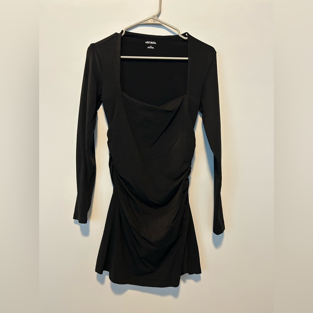 wild fable Black Long Sleeve Mini Dress
